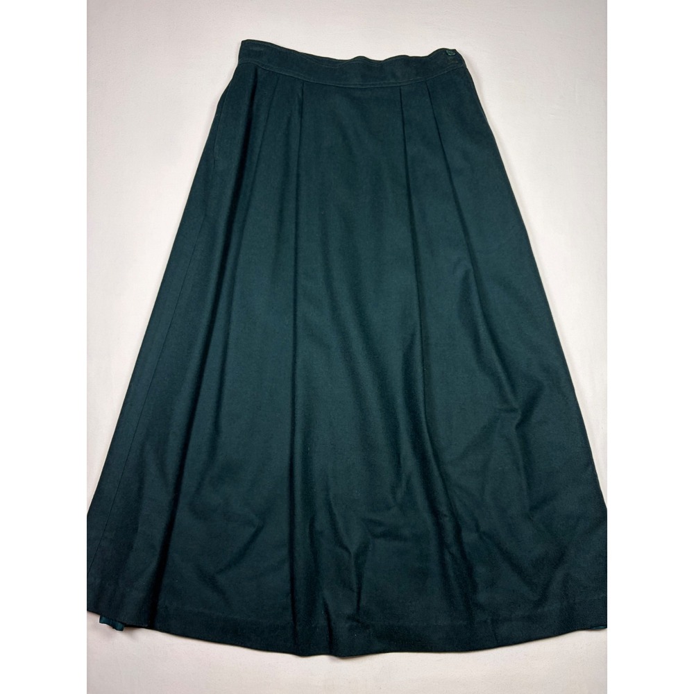 Jeremy Scott Maxi Skirt Green Pleated Vintage Dark Academia Minimalist Women S